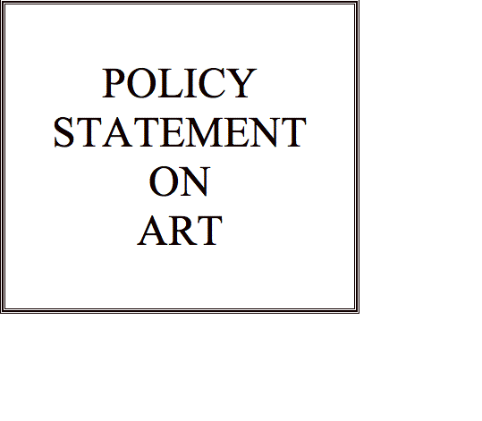 Text Box: POLICY STATEMENTONART