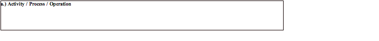 Text Box: a.) Activity / Process / Operation